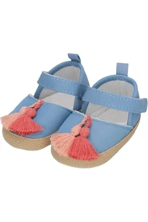 Sterntaler Fille Ballerines pour bébé, Gris/Bleu, 20 EU