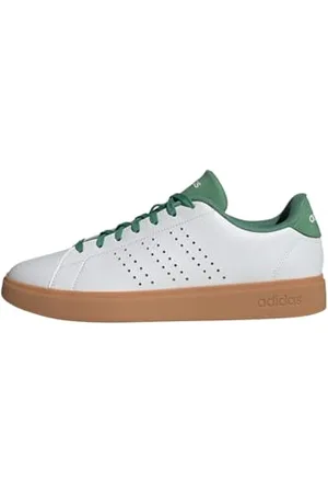 adidas Homme Advantage 2.0 Shoes Chaussures, White/Preloved Green/Preloved Green, 40 2/3 EU