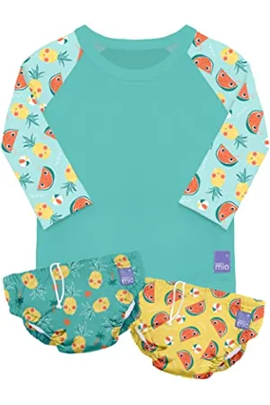 Bambino Mio Maillot de bain, 2 couches et 1 t-shirt anti-uv bébé, protection solaire UPF40+, pour bébés et tout-petits, , s (<6 mois)