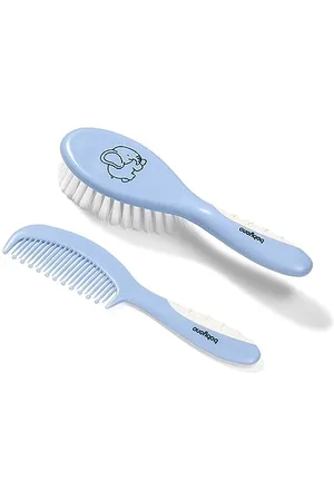 Babyono Brosse et peigne à cheveux pour enfants et nourrissons, poils violets doux