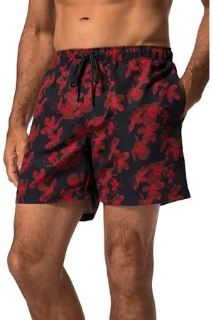 JP 1880 Jay-PI Short de Bain Jay-PI, Collection Beachwear. Taille élastique et imprimé Floral 5XL 823076730-5XL
