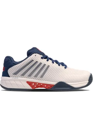 K-Swiss Performance Homme Hypercourt Express 2 Chaussure de Tennis, Blanc de Blanc/Blue Opal/Lollipop, 41 EU