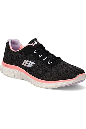 Skechers Femme Flex Appeal 4.0 Basket, Noir, 42 EU