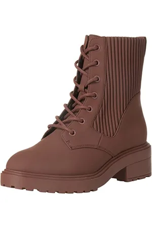 Amazon Bottes militaires caoutchoutées avec semelle extérieure épaisse Femme, , 39.5 EU