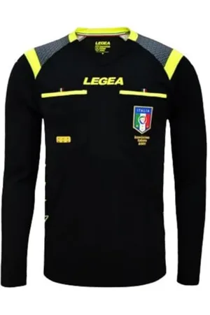 Legea Compétition Maillot Officiel FIGC Aia ML Saison 2019/2020, Noir, L Hommes, , L