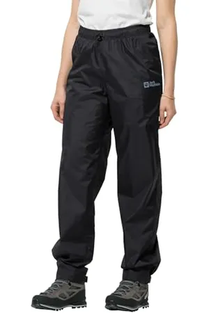 Jack Wolfskin Rainy Day Pantalon de Pluie Unisex Mixte Adulte, Black, FR : L (Taille Fabricant : L)