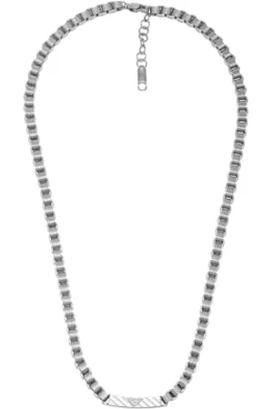 Emporio Armani Collier Pour Hommes Essential, Longueur : 530mm, Largeur : 30mm Collier En Acier Inoxydable , EGS2922040