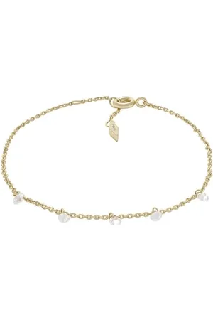 Fossil Bracelet Pour Femmes Sadie, Longueur : 165mm+30mm, Largeur : 3mm, Hauteur : 5mm Bracelet En Laiton Plaqué 14K, JA7135710