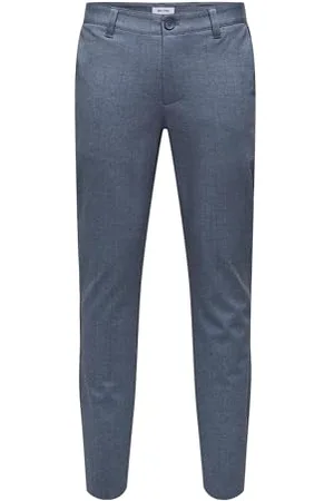 Only & Sons Onsmark Slim 02093 Herringbone Pantalon Noos Costume, Robe Bleue, 36W x 32L Homme