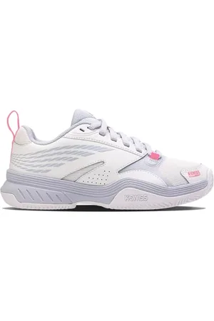 K-Swiss Performance Femme Speedex Padel Chaussures de Tennis, White/Arctic Ice/Neon Pink, 36 EU