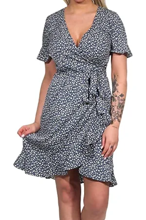 ONLY Femme Onlolivia S/S Wrap Dress Wvn Noos Robe, , 38 EU