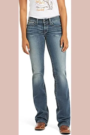 Ariat Jeans Real Whipstit Denim Femmes, Taille Moyenne, 33 Regular, Rainstorm