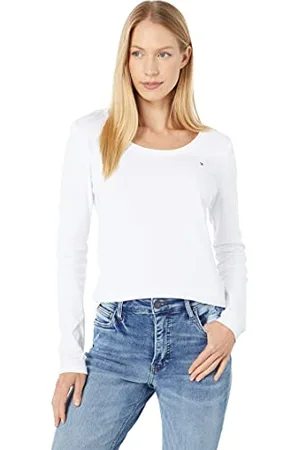 Tommy Hilfiger Shirt à Manches Longues et Encolure dégagée pour Femme