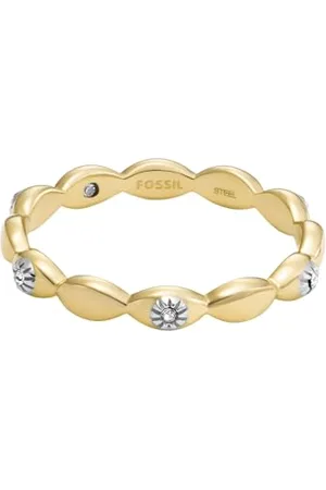 Fossil Bague Sutton Evil Eye en acier inoxydable , pour femme, JF04796710