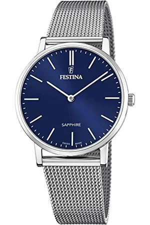 Festina Montre pour Homme F20014/2 Swiss Made Boîtier en Acier Inoxydable Gris Bracelet en Acier Inoxydable Gris