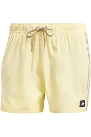 adidas Homme 3-Stripes CLX Very-Short-Length Swim Shorts, Almost Yellow/Blanch Cargo, S