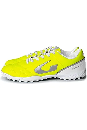 GEMS Mixte TORNEO X Sneaker, Jaune Fluo, Blanc, Gris, 40 EU