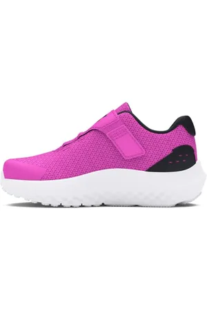 Under Armour UA GINF Surge 4 AC Chaussures de Course, Vivid Magenta/Black/Stellar Pink, 40 EU