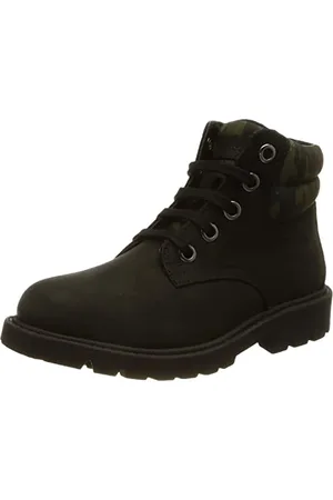 Geox Garçon J Shaylax Boy B Bottines, Black/Mimetic, 34 EU