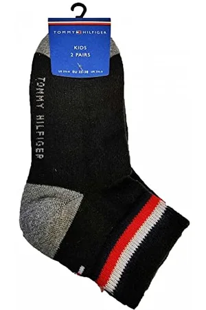 Tommy Hilfiger Enfants Unisexe 2 Pack Quarts De Chaussettes, 35/38