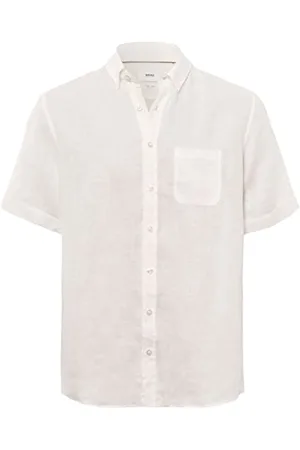 Brax Style Dan U Linen Garment Dye Chemise pour Homme en Lin d