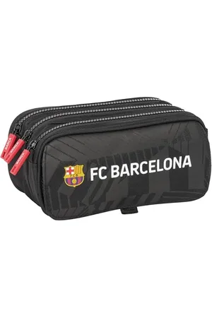 Safta F.C. Barcelona Black Trousse Triple Grande Trousse pour Enfant, idéale pour Les Enfants d