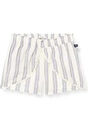 IKKS JUNIOR Short à Rayures, Volants et Dentelles XU26040.11, Ecru Fil à Fil, 6 Mois Bébé Fille