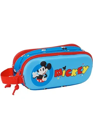 Safta Mickey Mouse 3D Trousse Double 3D, Trousse pour Enfant, idéale pour Les Enfants d