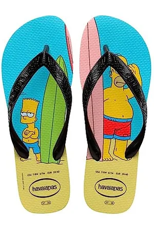 Havaianas Simpsons Unisex Tongs, Bleu/Noir, 37/38 EU