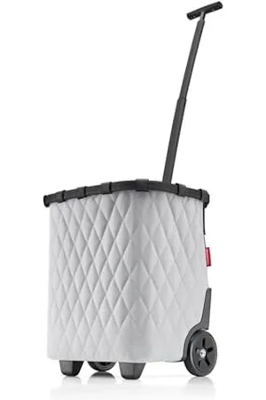 Reisenthel Carrycruiser Rhombus Gris Clair - Chariot de Courses à roulettes, Manche téléscopique, 40L