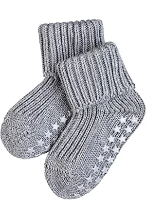 Falke Catspads Cotton B HP épais picots sur la semelle 1 paire, Chaussettes Chaussons Mixte bébé, Gris (Light Grey 3400), 62-68