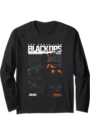 Call of Duty The Truth Lies Black ops Silhouette Chest Logo Manche Longue