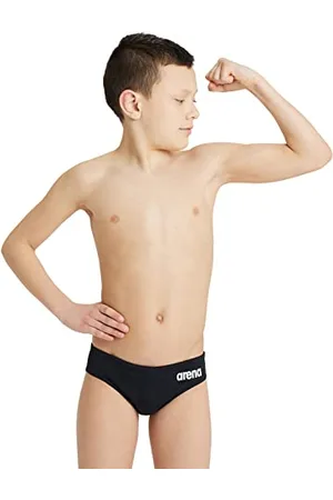 Arena Solid Team Junior Maillot de Bain pour Bébé, Maillot de Bain à Séchage Rapide, MaxLife Tissu Eco avec Une Résistance Maximale au Chlore et Une Protection UV UPF 50+
