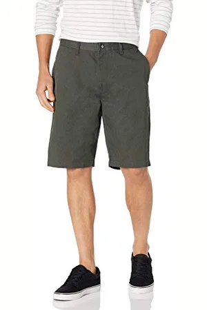 Volcom Dark Mens Monty Solid Stretch Four-Pocket Shorts Gray 33