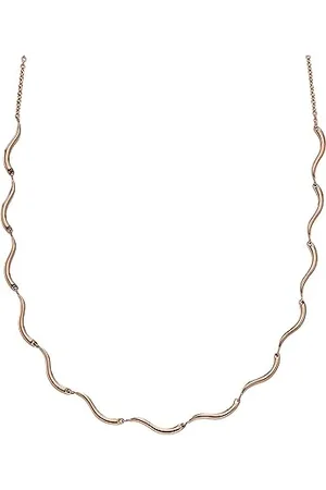 Skagen Collier pour femmes Wave en acier inoxydable couleur or rose, SKJ1745791