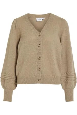 VILA Neck Glitter Knit PB Vituli Cardigan en Tricot à Paillettes à col en V, , M Femme