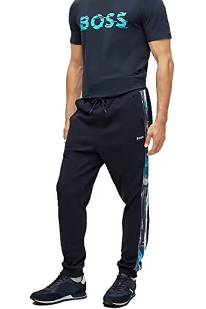 HUGO BOSS Hommes Hurley Bas de survêtement Relaxed Fit avec empiècements Logo à Motif