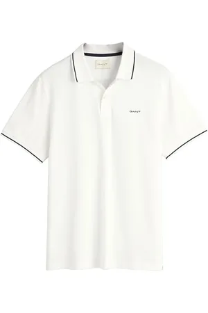 GANT Tipping SS Pique Rugger, Blanc, XXXL Homme