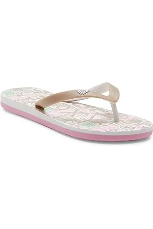 Roxy Tahiti VII Sandale, Blanc/Rose/Multicolore, 31 EU