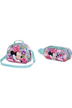 Disney Minnie Mouse Heart - Sac à Goûter 3D + Trousse 3D Double