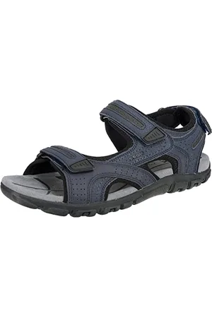 Geox Homme Uomo Sandal Strada D Sandales, Navy/Dk Grey, 44 EU