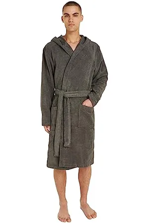 Tommy Hilfiger Peignoir De Bain Homme Tissu Éponge, Vert (Magnet), M
