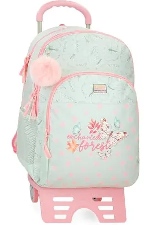 MOVOM Enchanted Forest Sac à dos scolaire avec chariot 33 x 46 x 17 cm Polyester 25,81 l, , 33x46x17 cms, Sac à dos scolaire avec chariot