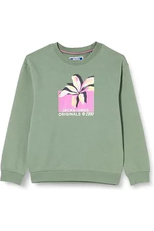 JACK & JONES Jortampa Branding Sweat à col Rond Mni Maillot de survêtement, , 128 Garçon