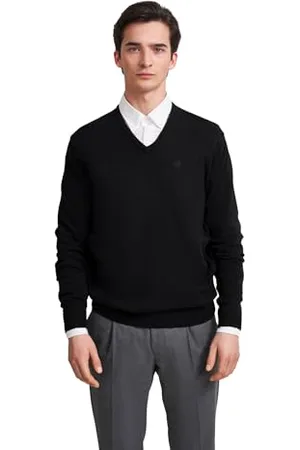 Bugatti 7300-95510 Pull à col en V, Noir-290, XXL Homme