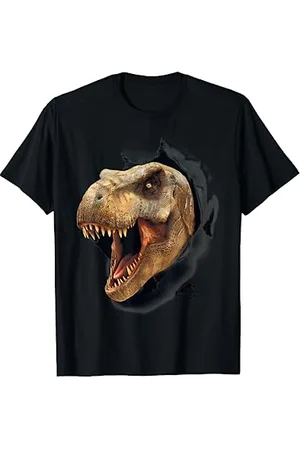 Jurassic Park T-Rex Head Rip Through T-Shirt Homme T-Shirt à Manches Courtes Taille S