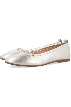 Gioseppo Ballerines argentées en Peau pour Femme satteins