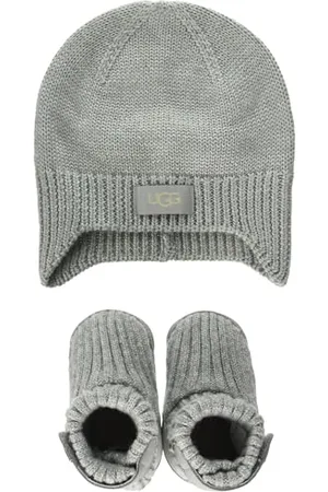 UGG Garçon Unisex Kinder Skylar and Beanie Chausson, Grey, 20 EU