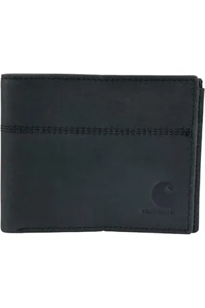 Carhartt Portefeuille décontracté en Cuir pour Homme, Disponible en Plusieurs Styles et Couleurs Voyage, Noir (2 Volets), Taille Unique