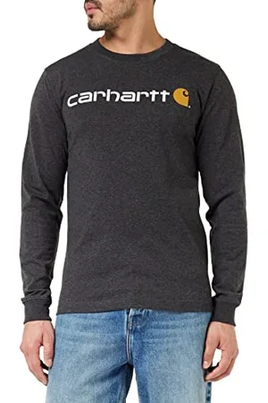 Carhartt 104107 T-shirt à manches longues avec logo Emea Core - Homme - Gis foncé - XL